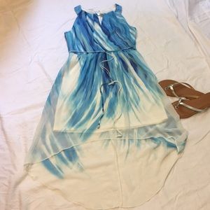 Sandra Darren High/Low Blue Dress